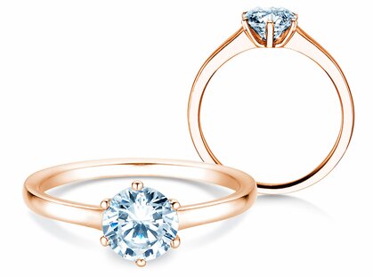 Anello di Fidanzamento Madison in 14K oro rosa con diamante 1,00ct G/SI