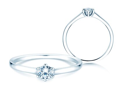 Anello di Fidanzamento Madison in argento 925/- con diamante 0,15ct H/SI