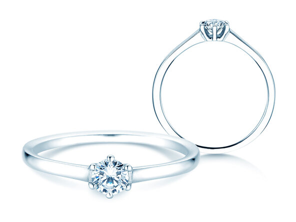 Anello di Fidanzamento Madison in argento 925/- con diamante 0,15ct H/SI