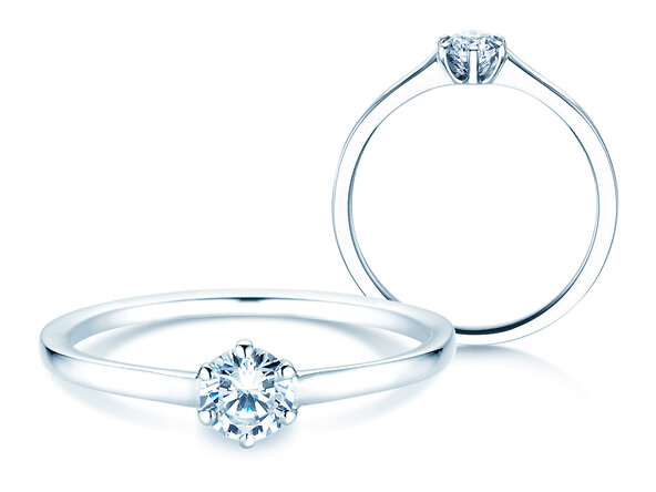 Anello di Fidanzamento Madison in 18K oro bianco con diamante 0,25ct G/SI