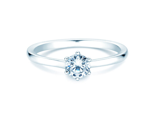 Anello di Fidanzamento Madison in 9K oro bianco con diamante da laboratorio 0,50ct E/VS