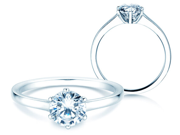 Anello di Fidanzamento Madison in 9K oro bianco con diamante 1,00ct H/SI