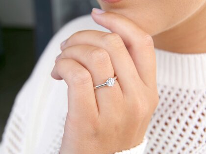 Anello di Fidanzamento Madison in 9K oro bianco con diamante 1,00ct H/SI