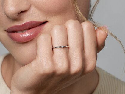 Anello di Fidanzamento Melody in 14K oro giallo con diamante 0,07ct H/SI