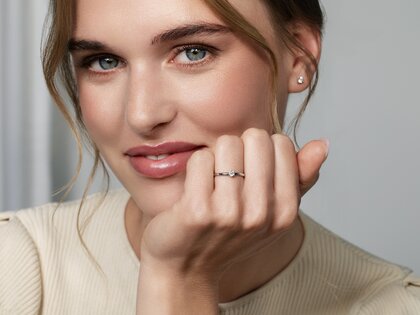 Anello di Fidanzamento Melody in 14K oro bianco con diamante 0,20ct G/SI