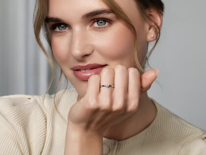 Anello di Fidanzamento Melody in 9K oro giallo con diamante 0,25ct H/SI