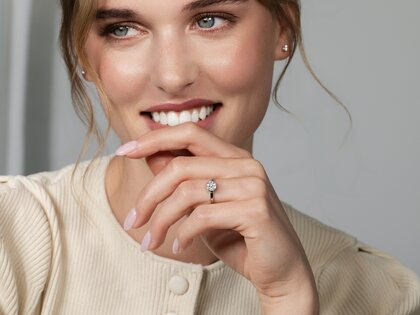 Anello di Fidanzamento Melody in 14K oro rosa con diamante 1,00ct G/IF