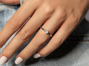 Anello di Fidanzamento Melody in 18K oro rosa con diamante 0,15ct D/IF