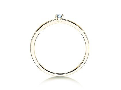Anello di Fidanzamento Modern Petite in 14K oro giallo con diamante 0,05ct G/SI
