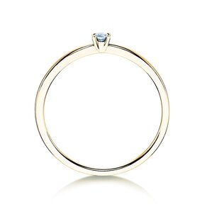 Anello di Fidanzamento Modern Petite in 14K oro giallo con diamante 0,05ct G/SI