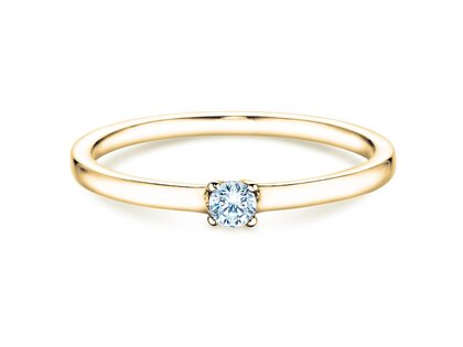 Anello di Fidanzamento Modern Petite in 14K oro giallo con diamante 0,08ct G/SI