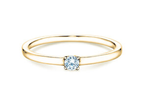 Anello di Fidanzamento Modern Petite in 14K oro giallo con diamante 0,08ct G/SI