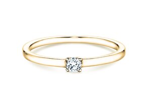 Anello di Fidanzamento Modern Petite in 14K oro giallo con diamante 0,08ct G/SI