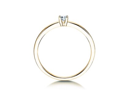 Anello di Fidanzamento Modern Petite in 14K oro giallo con diamante 0,08ct G/SI