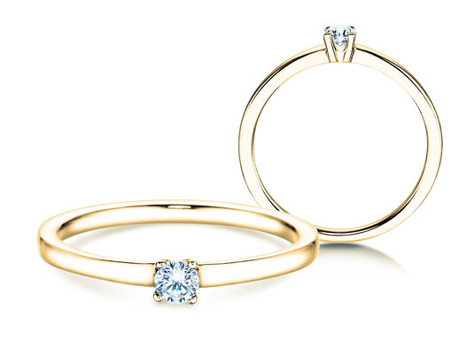 Anello di Fidanzamento Modern Petite in oro giallo