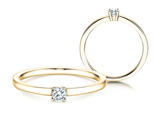 Anello di Fidanzamento Modern Petite in oro giallo