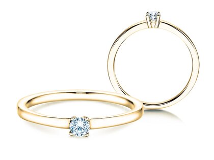 Anello di Fidanzamento Modern Petite in oro giallo