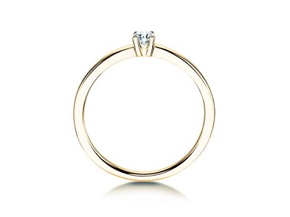 Anello di Fidanzamento Modern Petite in oro giallo