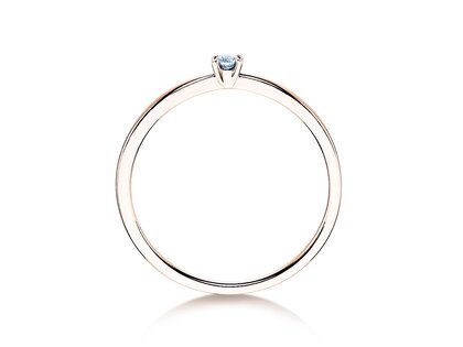 Anello di Fidanzamento Modern Petite in 14K oro rosa con diamante 0,05ct G/SI