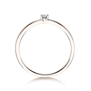 Anello di Fidanzamento Modern Petite in 14K oro rosa con diamante 0,05ct G/SI