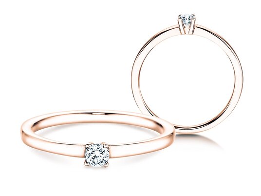 Anello di Fidanzamento Modern Petite in oro rosa