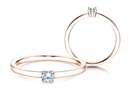 Anello di Fidanzamento Modern Petite in oro rosa