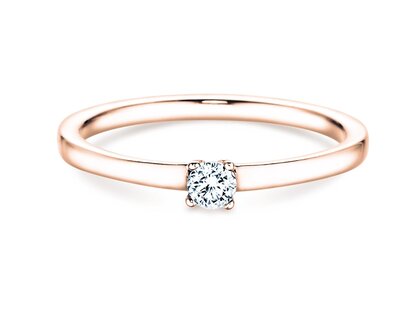 Anello di Fidanzamento Modern Petite in oro rosa