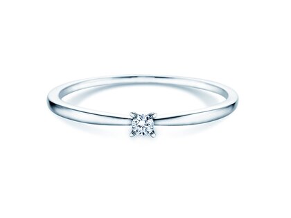 Anello di Fidanzamento Modern Petite in 14K oro bianco con diamante 0,05ct G/SI
