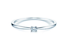 Anello di Fidanzamento Modern Petite in 14K oro bianco con diamante 0,05ct G/SI
