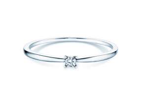 Anello di Fidanzamento Modern Petite in 14K oro bianco con diamante 0,05ct G/SI