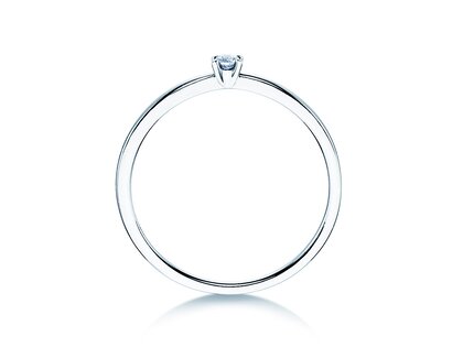 Anello di Fidanzamento Modern Petite in 14K oro bianco con diamante 0,05ct G/SI