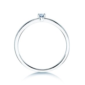 Anello di Fidanzamento Modern Petite in 14K oro bianco con diamante 0,05ct G/SI