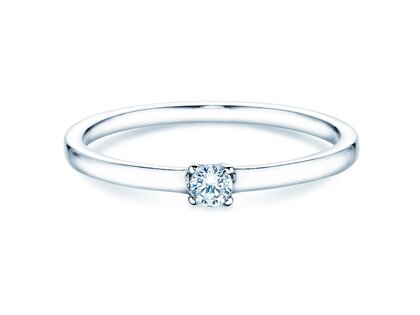 Anello di Fidanzamento Modern Petite in 14K oro bianco con diamante 0,08ct G/SI