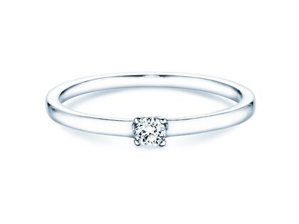Anello di Fidanzamento Modern Petite in 14K oro bianco con diamante 0,08ct G/SI