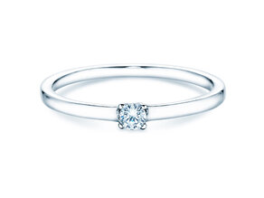 Anello di Fidanzamento Modern Petite in 14K oro bianco con diamante 0,08ct G/SI