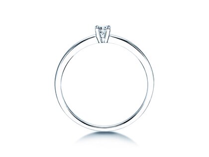 Anello di Fidanzamento Modern Petite in 14K oro bianco con diamante 0,08ct G/SI