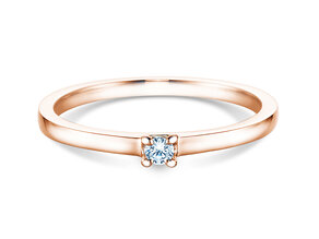 Anello di Fidanzamento Modern in 14K oro rosa con diamante 0,05ct G/SI