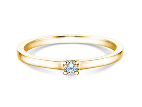 Anello di Fidanzamento Modern in 14K oro giallo con diamante 0,05ct H/SI