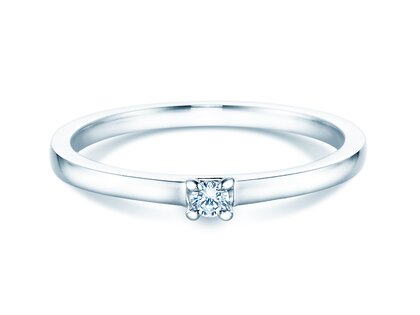Anello di Fidanzamento Modern in argento 925/- con diamante 0,05ct G/VS