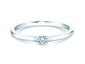 Anello di Fidanzamento Modern in argento 925/- con diamante 0,05ct G/VS