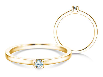 Anello di Fidanzamento Modern in argento 925/- con diamante 0,05ct H/SI