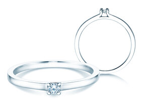 Anello di Fidanzamento Modern in argento 925/- con diamante 0,05ct G/SI