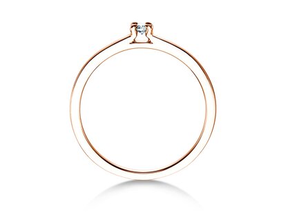 Anello di Fidanzamento Modern in 14K oro rosa con diamante 0,05ct G/SI