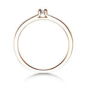 Anello di Fidanzamento Modern in 14K oro rosa con diamante 0,05ct G/SI