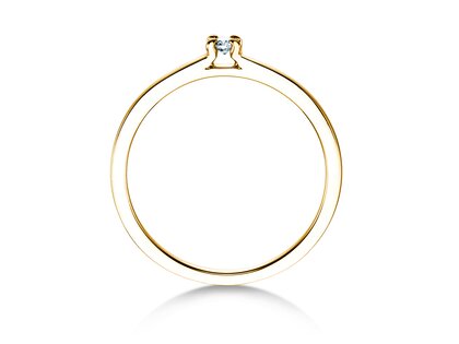 Anello di Fidanzamento Modern in 14K oro giallo con diamante 0,05ct H/SI
