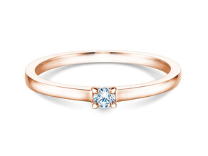 Anello di Fidanzamento Modern in 18K oro rosa con diamante 0,07ct H/SI