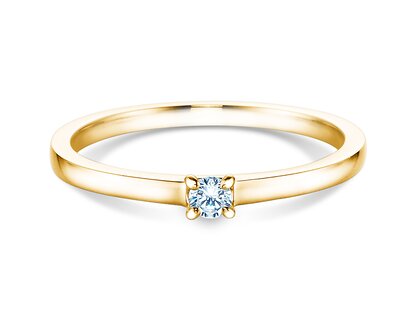 Anello di Fidanzamento Modern in 14K oro giallo con diamante 0,07ct G/SI