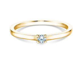 Anello di Fidanzamento Modern in 14K oro giallo con diamante 0,07ct G/SI