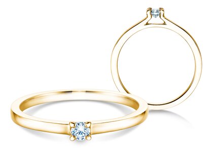 Anello di Fidanzamento Modern in 14K oro giallo con diamante 0,07ct G/SI