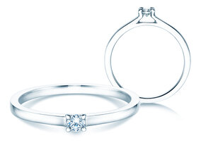 Anello di Fidanzamento Modern in argento 925/- con diamante 0,07ct G/SI